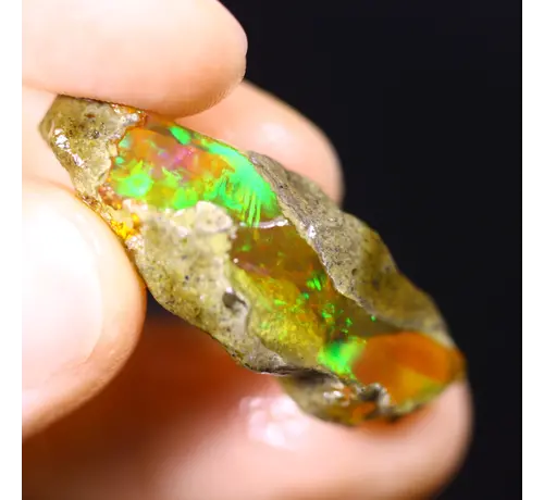Welo grezzo etiope - Opale cristallo - “Sand Worm" - (34 x 18 x 8 mm - 18,3 carati) - POC-0913