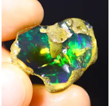 Welo grezzo etiope - Opale cristallo - “Magical Puddle" - (23 x 18 x 4 mm - 8,5 carati) - POC-0914