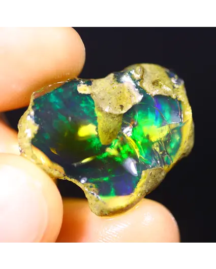 Raw Ethiopian Welo - Crystal Opal - ‘Magical Puddle" - (23 x 18 x 4 mm - 8,5 carats) - POC-0914