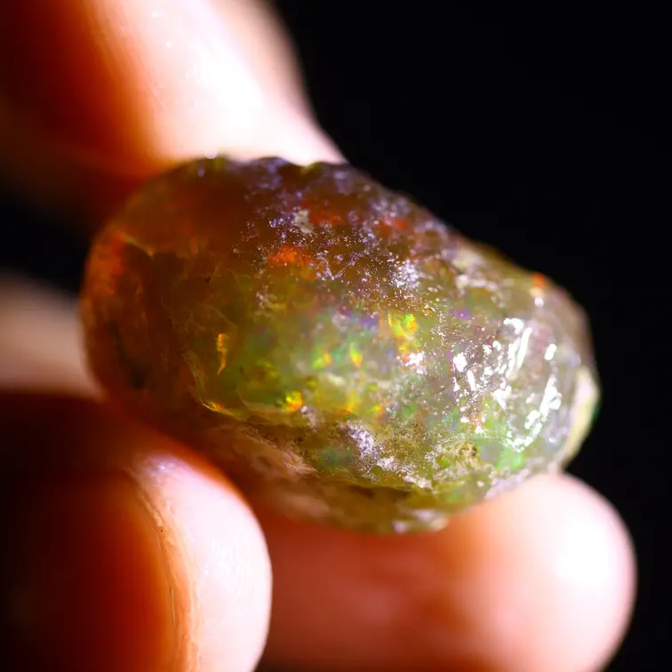 Welo grezzo etiope - Opale cristallo - “Shimmering Hope" - (27 x 20 x 16 mm - 43 carati) - POC-0915