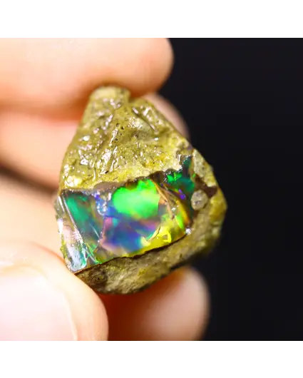 Ruwe Ethiopische Welo - Kristal Opaal - "Futuristic Window" - (19 x 18 x 16 mm - 22.7 karaat) - POC-0917