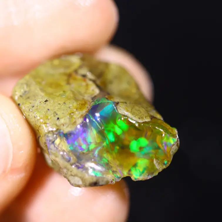 Ruwe Ethiopische Welo - Kristal Opaal - "Magical Power" - (25 x 17 x 10 mm - 19 karaat) - POC-0920