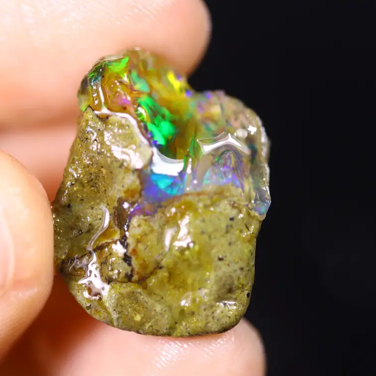 Welo grezzo etiope - Opale cristallo - “Magical Power" - (25 x 17 x 10 mm - 19 carati) - POC-0920