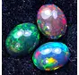 Opales naturelles fumées d'Éthiopie Welo - « Solar System » - 9,2 x 7 x 3,4 mm - 3,30 carats - POC-0924