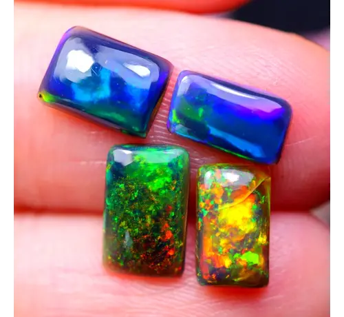 Natürliche geräucherte äthiopische Welo-Opale– „Magnefic Bars“ – 8 x 5 x 2 mm – 2,34 Karat – POC-0928