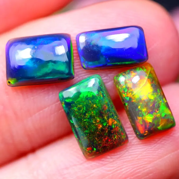 Opaletti Welo affumicati naturali dell'Etiopia - “Magnefic Bars” - 8 x 5 x 2 mm - 2,34 carati - POC-0928