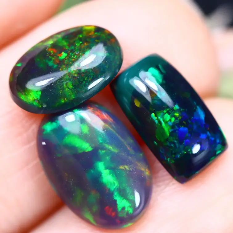 Natural Smoked Ethiopian Welo Opals - ‘Magnetic Pull’ - 9.8 x 5.6 x 3.4 mm - 3.24 carats - POC-0929