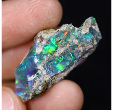 Opalite grezza etiope Welo - “Dark Nature" - (34 x 16 x 7 mm - 18,8 carati) - POC-0872