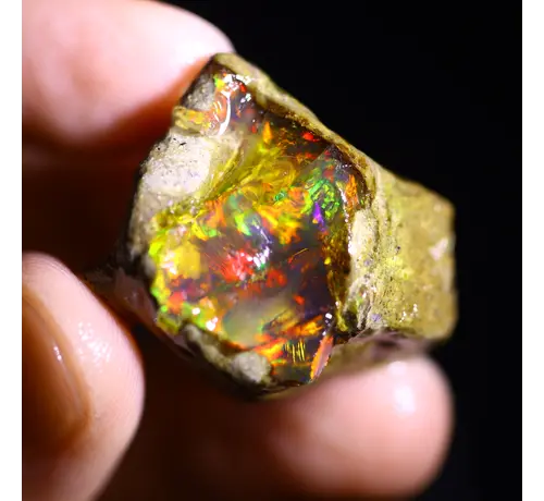 Ruwe Ethiopian Welo - Crystal Opal - ‘Sparkling Power" - (28 x 21 x 12 mm - 41,4 carats) - POC-0859