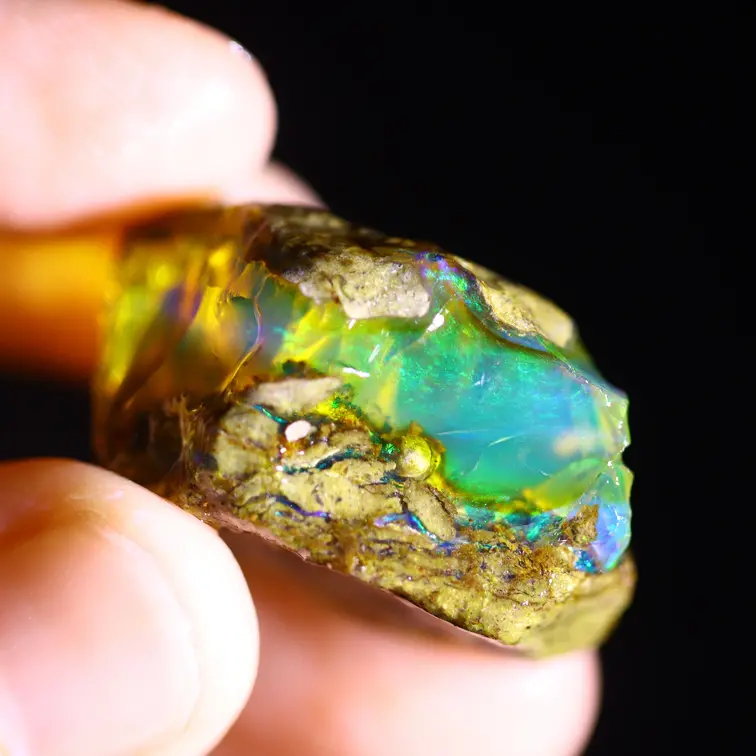 Raw Ethiopian Welo - Crystal Opal - ‘Intergalactic Beach’ - (30 x 17 x 17 mm - 49 carats) - POC-0858