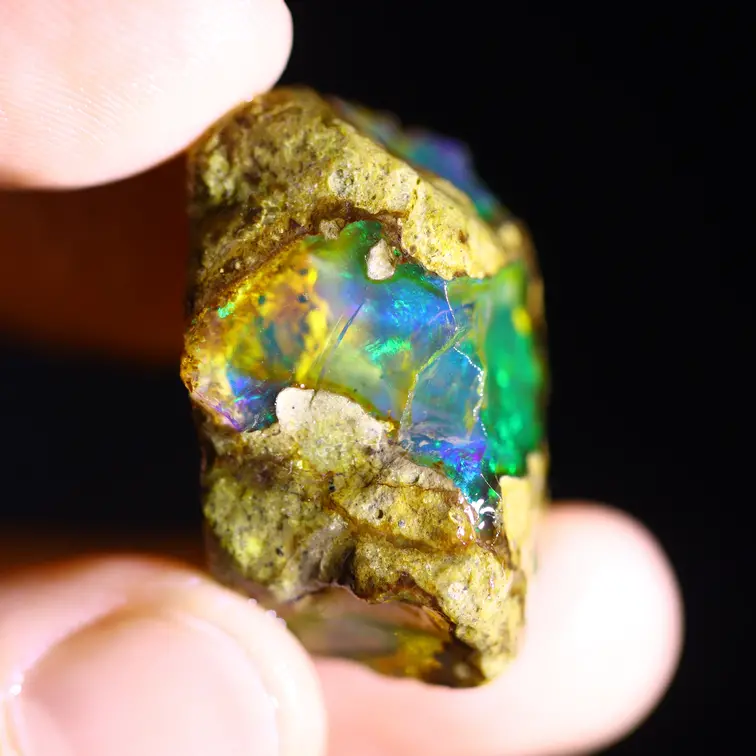 Raw Ethiopian Welo - Crystal Opal - ‘Intergalactic Beach’ - (30 x 17 x 17 mm - 49 carats) - POC-0858