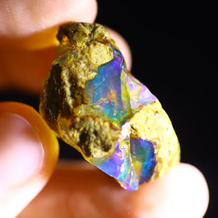 Raw Ethiopian Welo - Crystal Opal - ‘Intergalactic Beach’ - (30 x 17 x 17 mm - 49 carats) - POC-0858