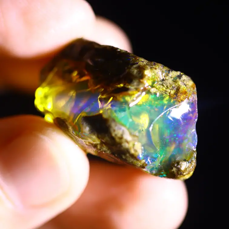 Welo grezzo etiope - Opale cristallo - “Intergalactic Strand” - (30 x 17 x 17 mm - 49 carati) - POC-0858