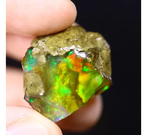 Rohes äthiopisches Welo – Kristallopal – „Nature's Demand“ – (25 x 21 x 16 mm – 37,1 Karat) – POC-0855