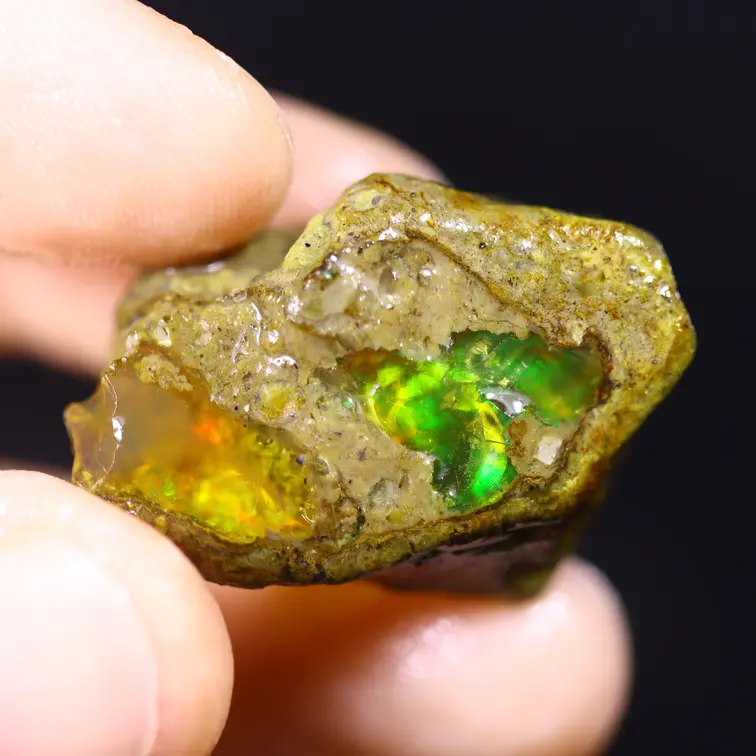 Ruwe Ethiopische Welo - Kristal Opaal - "Nature's Power" - (28 x 18 x 10 mm - 29,8 karaat) - POC-0861