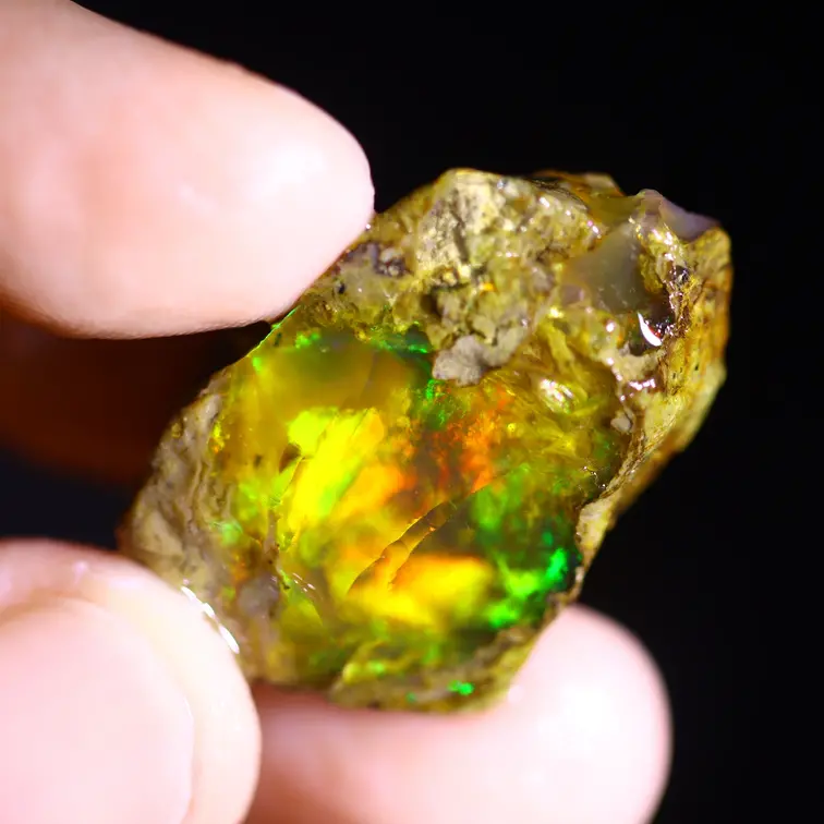 Ruwe Ethiopische Welo - Kristal Opaal - "Nature's Power" - (28 x 18 x 10 mm - 29,8 karaat) - POC-0861