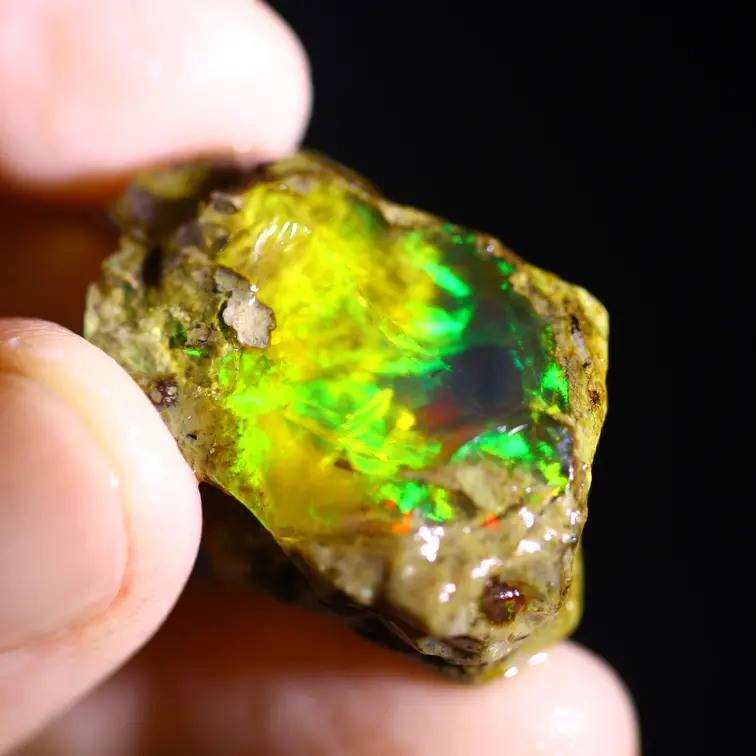 Ruwe Ethiopische Welo - Kristal Opaal - "Nature's Power" - (28 x 18 x 10 mm - 29,8 karaat) - POC-0861