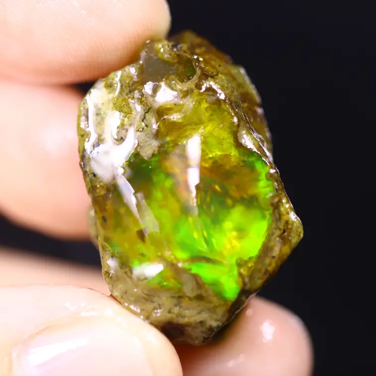 Ruwe Ethiopische Welo - Kristal Opaal - "Nature's Power" - (28 x 18 x 10 mm - 29,8 karaat) - POC-0861