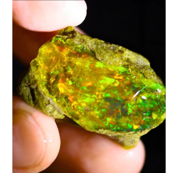 Äthiopischer Welo-Rohstein - Kristallopal - " Stone of Hope" - (31 x 19 x 10 mm - 33,7 Karat) - POC-0395