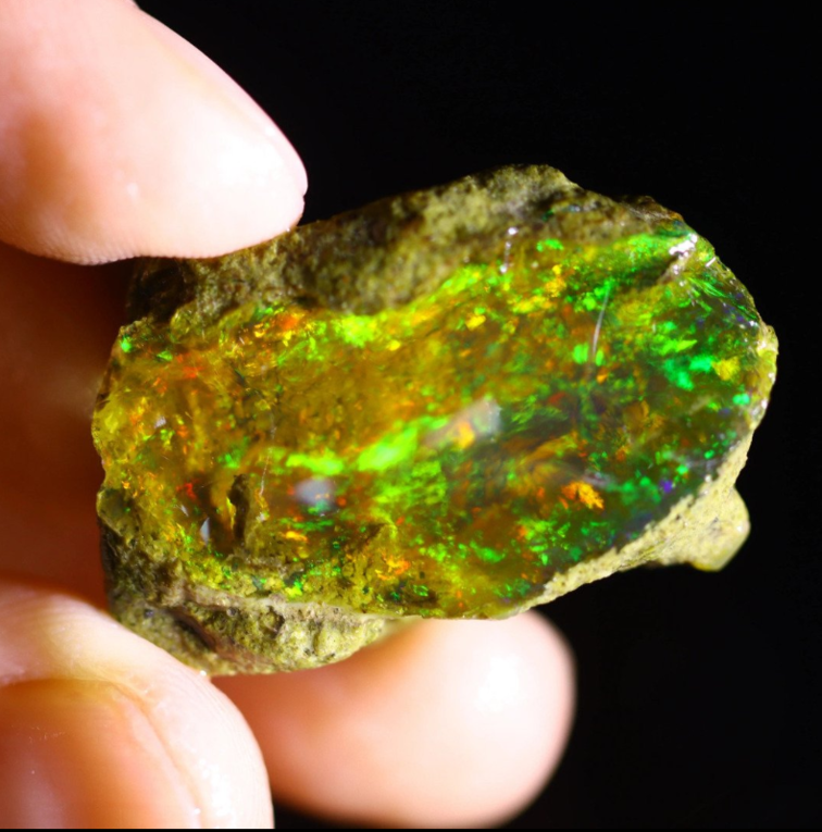 Welo etiope grezzo - Opale di cristallo - " Stone of Hope" - (31 x 19 x 10 mm - 33,7 carati) - POC-0395