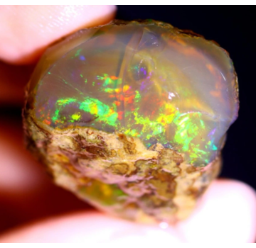 Rough Ethiopian Welo - Crystal Opal - "Colourful Memory" - (29 x 27 x 17 mm - 42 carats) - POC-0467