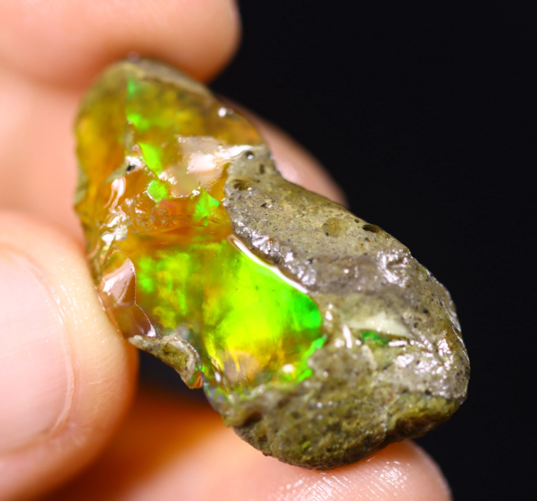 Ruwe Ethiopian Welo - Crystal Opal - ‘Sun Kissed’ - (30 x 15 x 8 mm - 17,2 carats) - POC-0921