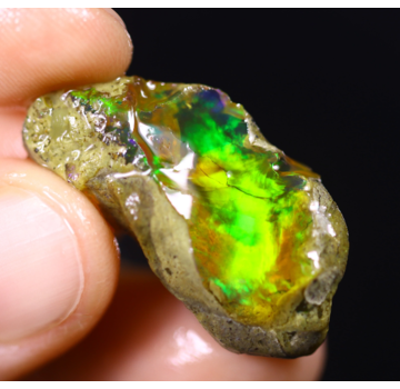 Ruwe Ethiopian Welo - Ópalo cristalino - «Sun Kissed» - (30 x 15 x 8 mm - 17,2 quilates) - POC-0921