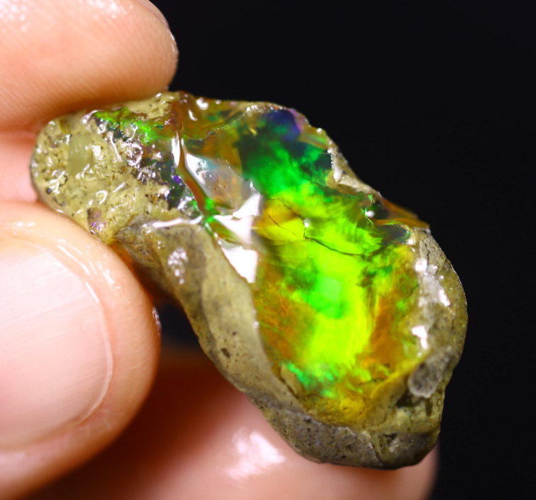 Ruwe Ethiopian Welo - Crystal Opal - ‘Sun Kissed’ - (30 x 15 x 8 mm - 17,2 carats) - POC-0921