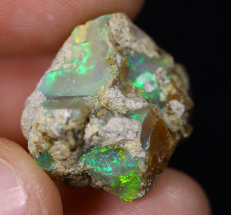 Rohes äthiopisches Welo-Opal – „Moonlit Sky“ – (20 x 16 x 12 mm - 16,36 Karat) – POC-0871