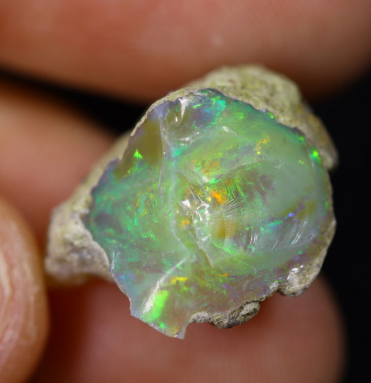 Welo etíope en bruto - Ópalo cristalino - «Truth Seeker» - (16 x 15 x 11 mm - 9,8 karaat)