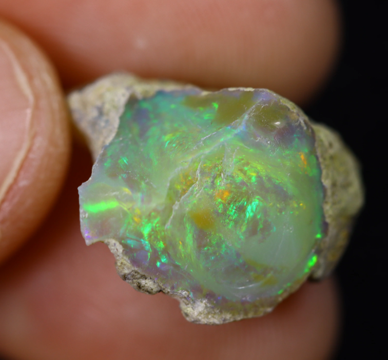 Welo etíope en bruto - Ópalo cristalino - «Truth Seeker» - (16 x 15 x 11 mm - 9,8 karaat)