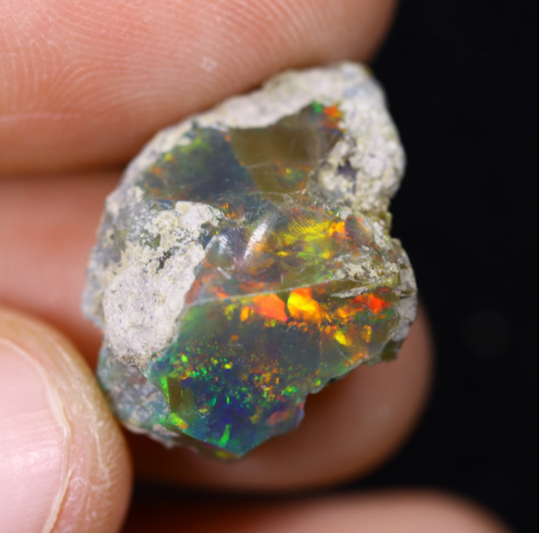 Ethiopische Welo - Gerookte Opaal "Spirit Confession" - (20 x 15 x 9 mm - 9,89 karaat)