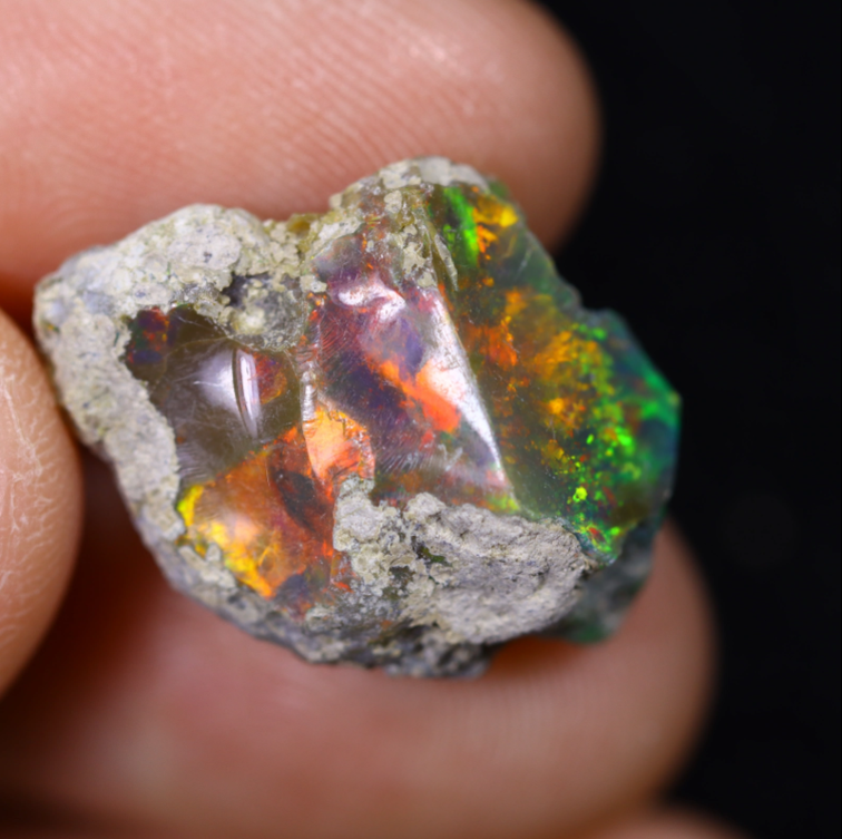 Ethiopische Welo - Gerookte Opaal "Spirit Confession" - (20 x 15 x 9 mm - 9,89 karaat)