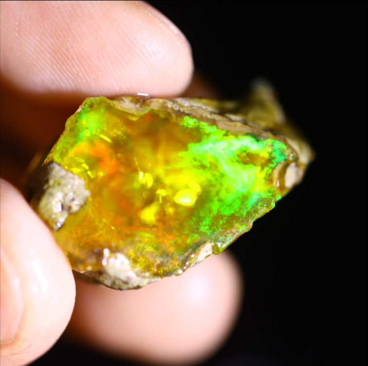 Ruwe Ethiopian Welo - Opale cristallino - “Luck Crystallized” - (25 x 18 x 15 mm - 35,2 carati)