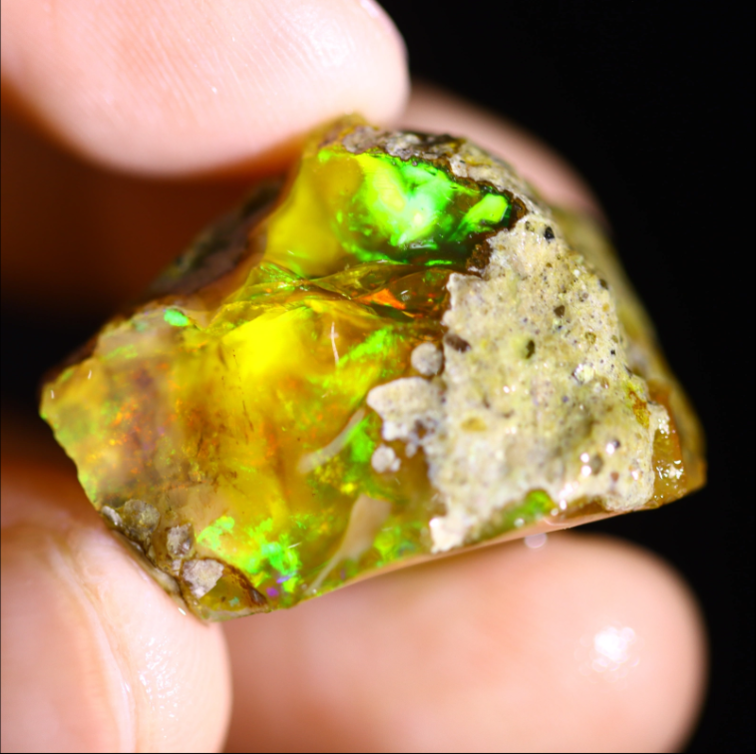 Ruwe Ethiopische Welo - Kristal Opaal - "Luck Crystallized" - (25 x 18 x 15 mm - 35,2 karaat)