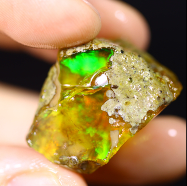 Ruwe Ethiopian Welo - Opale cristallino - “Luck Crystallized” - (25 x 18 x 15 mm - 35,2 carati)