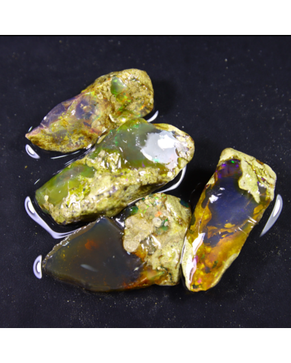 Ruwe Ethiopische Welo opalen set - "Meteor Strike" - 238 karaat