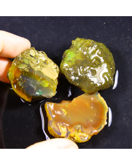 Set di opali grezzi Welo etiopi - “Meteor Strike” - 234 karaat