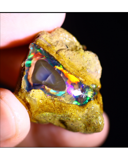 Welo grezzo etiope - Opale cristallo - “Ancient Key” - (27 x 26 x 11 mm - 40,4 carati)