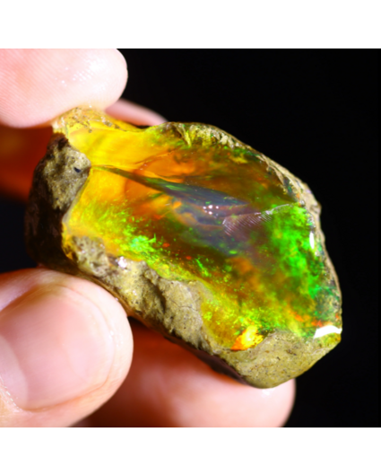 Äthiopischer Welo - Kristallopal - " Exploding Sun" - (36 x 22 x 17 mm - 56,6 Karat)