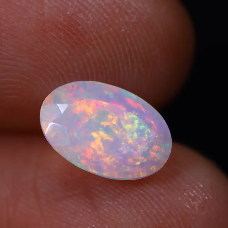 Natural Ethiopian Welo Opal - "Iridescent Prism" - 4.8 x 10.2 x 6.9 mm - 1.38 carats