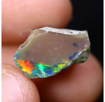 Opale Welo Etiope Grezza - Opale Cristallo - "Spectral Prism" - (16 x 10 x 9 mm - 7.4 carati) - POC-0934