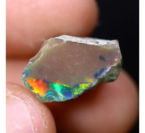 Ruwe Ethiopische Welo - Kristal Opaal - "Spectral Prism" - (16 x 10 x 9 mm - 7.4 karaat) - POC-0934