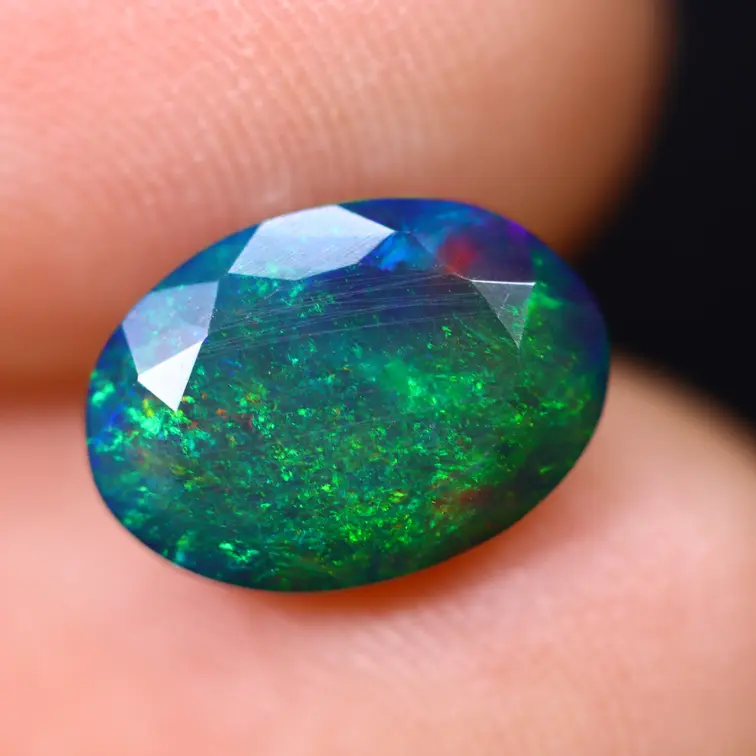 Ethiopische Welo - Gerookte Opaal "Verdant Mirage" - (10.8 x 7.7 x 4.6 mm - 1.73 karaat)