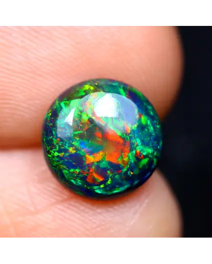 Ethiopische Welo - Gerookte Opaal "Smoked Aurora" - (8.3 x 8.3 x 3 mm - 1.15 karaat)