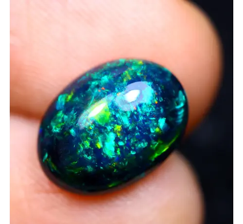 Opale Welo Éthiopienne - Opale Fumée "Smoky Aurora" - (10.8 x 8 x 4.3 mm - 1.9 carats)