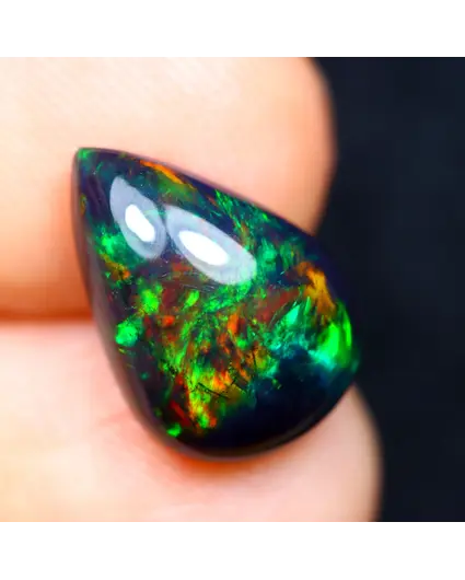 Opale Welo Éthiopienne - Opale Fumée "Ember Aurora" - (11.4 x 8 x 4.4 mm - 1.75 carats)