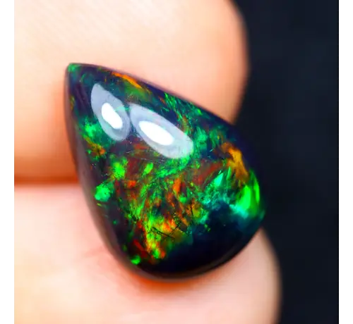 Ethiopian Welo - Smoked Opal "Ember Aurora" - (11.4 x 8 x 4.4 mm - 1.75 carat)