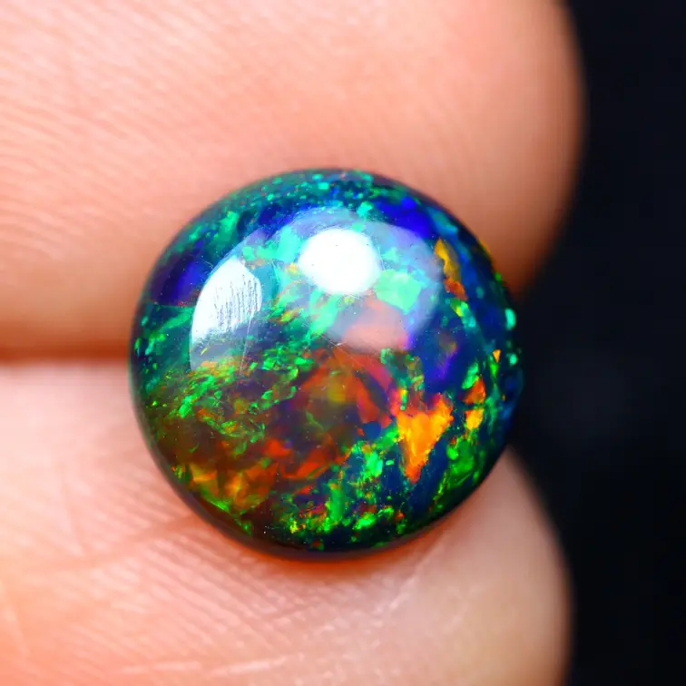 Welo Etiopica - Opale Affumicato "Smoked Ember" - (8.3 x 8.3 x 3 mm - 1.15 carati)
