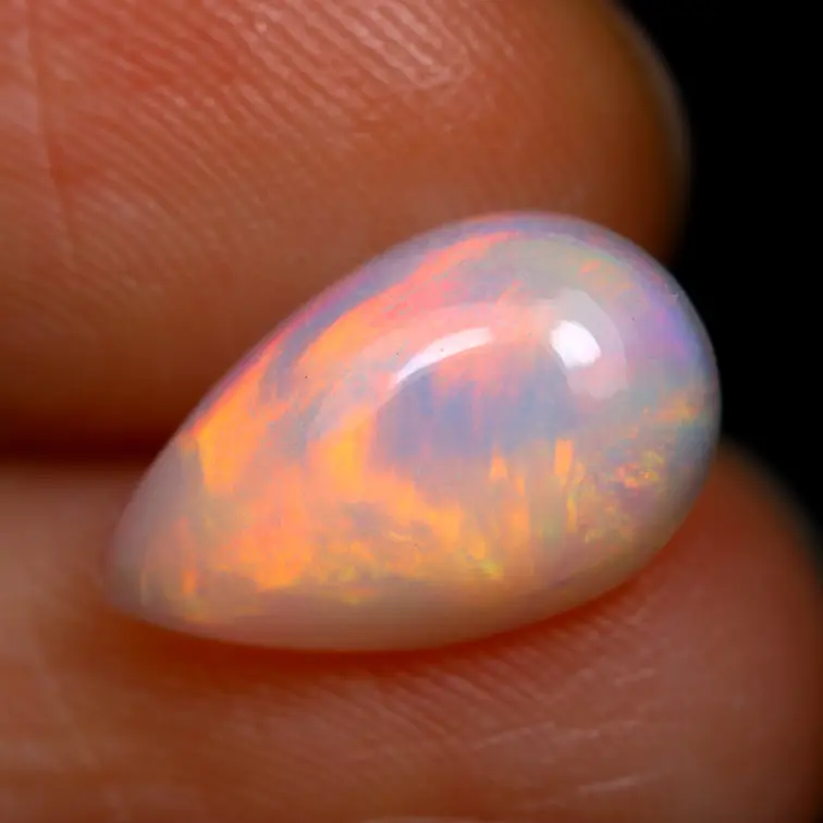 Natural Ethiopian Welo Opal - "Rainbow Veil" - 11.8 x 7.3 x 3 mm - 1.13 carat